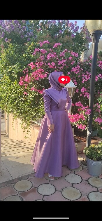 LİLA TESETTÜR ABİYE ELBİSE