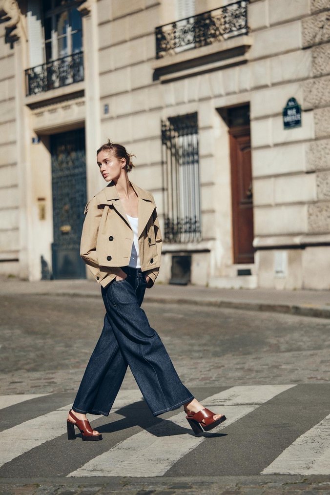 Zara Straight yüksek bel jean - Görsel 2