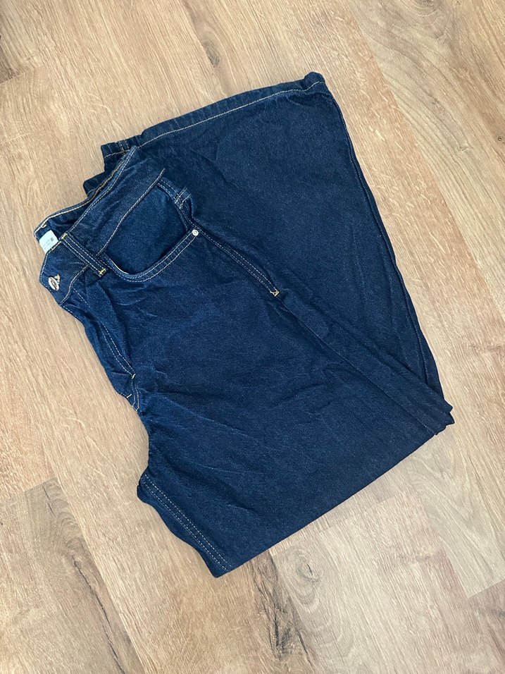 Zara Straight yüksek bel jean - Görsel 3