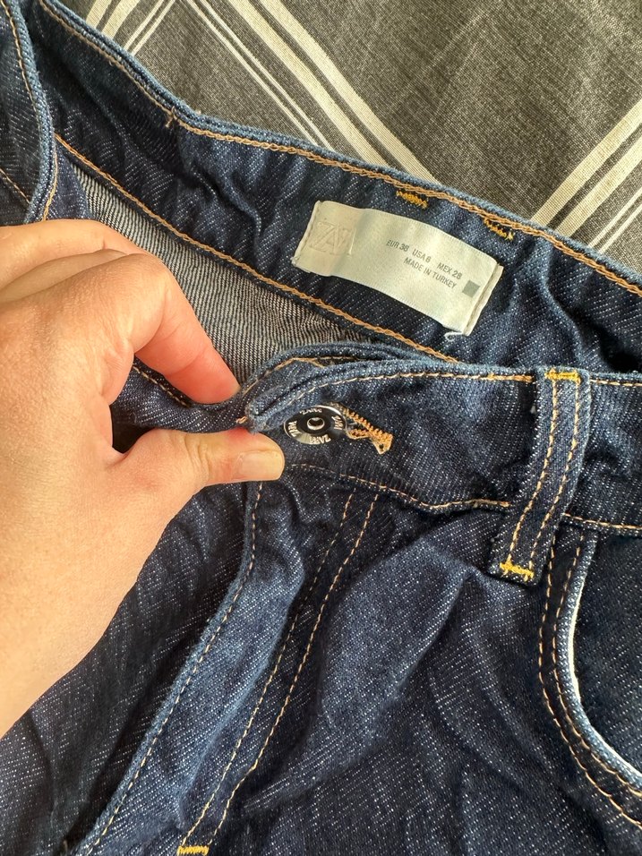 Zara Straight yüksek bel jean - Görsel 4