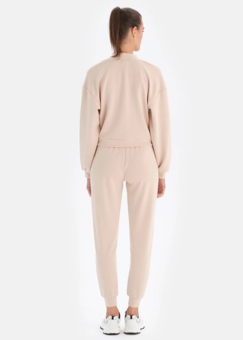 Dagi Düğmeli V Yaka Kadın Sweatshirt - Görsel 3