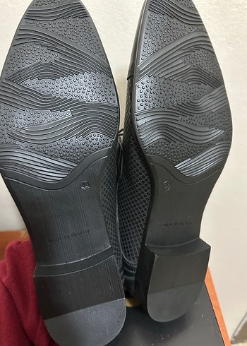 Siyah Yılan Desenli Klasik Erkek Suni Deri Ayakkabı - Görsel 4