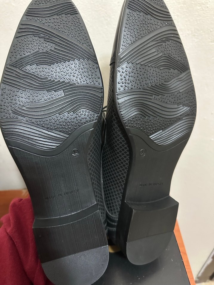 Siyah Yılan Desenli Klasik Erkek Suni Deri Ayakkabı - Görsel 4