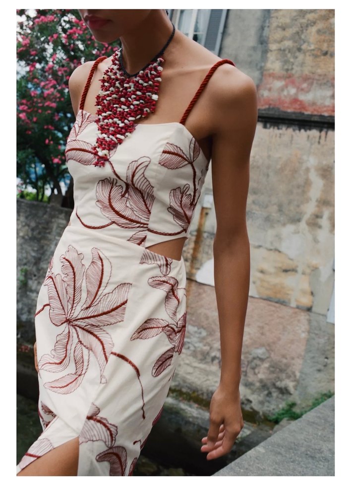 Zara Etiketli Uzun Askılı Kadın Elbise - Görsel 3