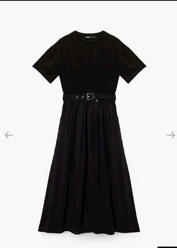 Koton Siyah Kemerli Uzun Kadın Elbise - Görsel 2