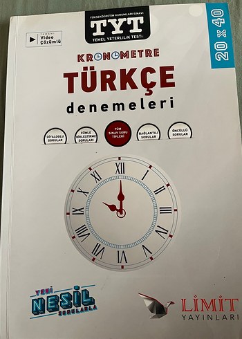 Limit Yayınları TYT Türkçe Denemeleri