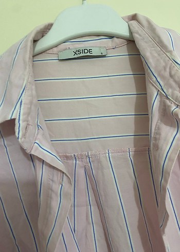 Pembe Çizgili Uzun Kollu Gömlek - Görsel 2