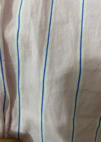 Pembe Çizgili Uzun Kollu Gömlek - Görsel 3