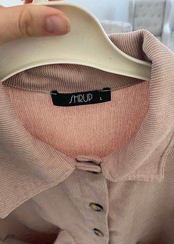 Bej Düğmeli Kadın Keten Gömlek - Görsel 5