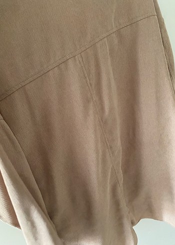 Bej Düğmeli Kadın Keten Gömlek - Görsel 4