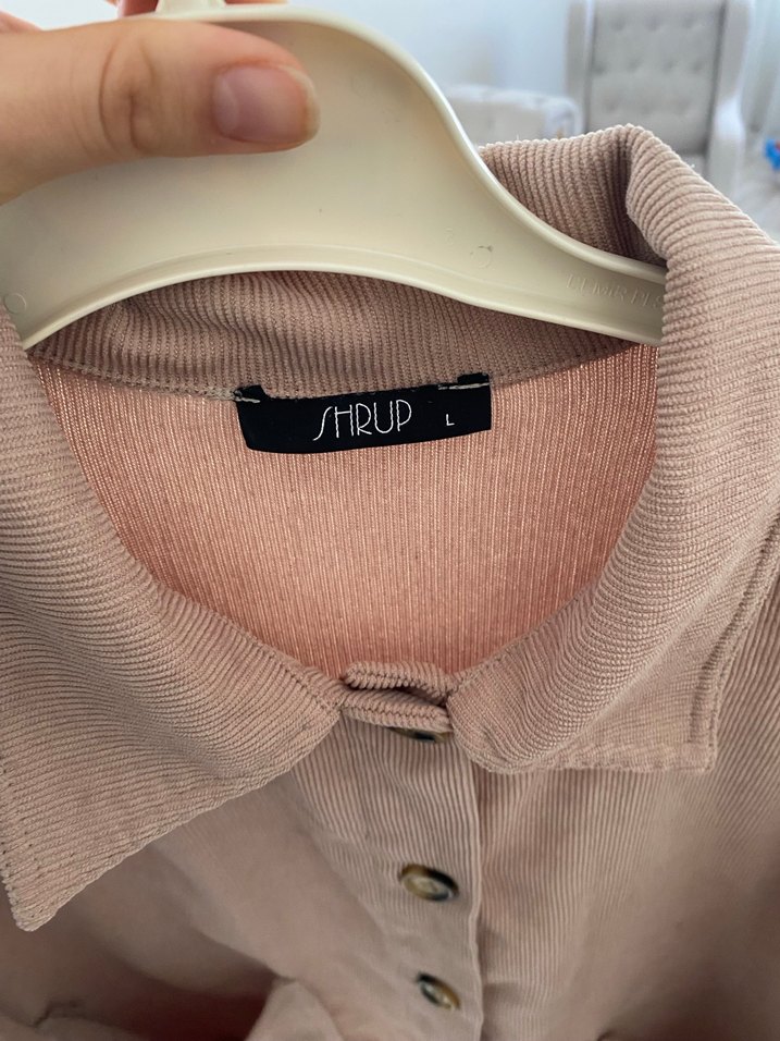 Bej Düğmeli Kadın Keten Gömlek - Görsel 5