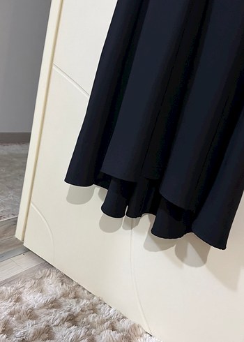 Siyah Piliseli Kadın Uzun Elbise - Görsel 3