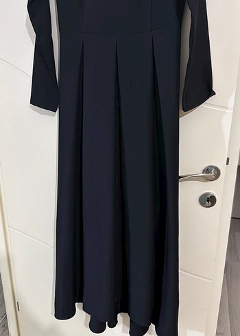 Siyah Piliseli Kadın Uzun Elbise - Görsel 2