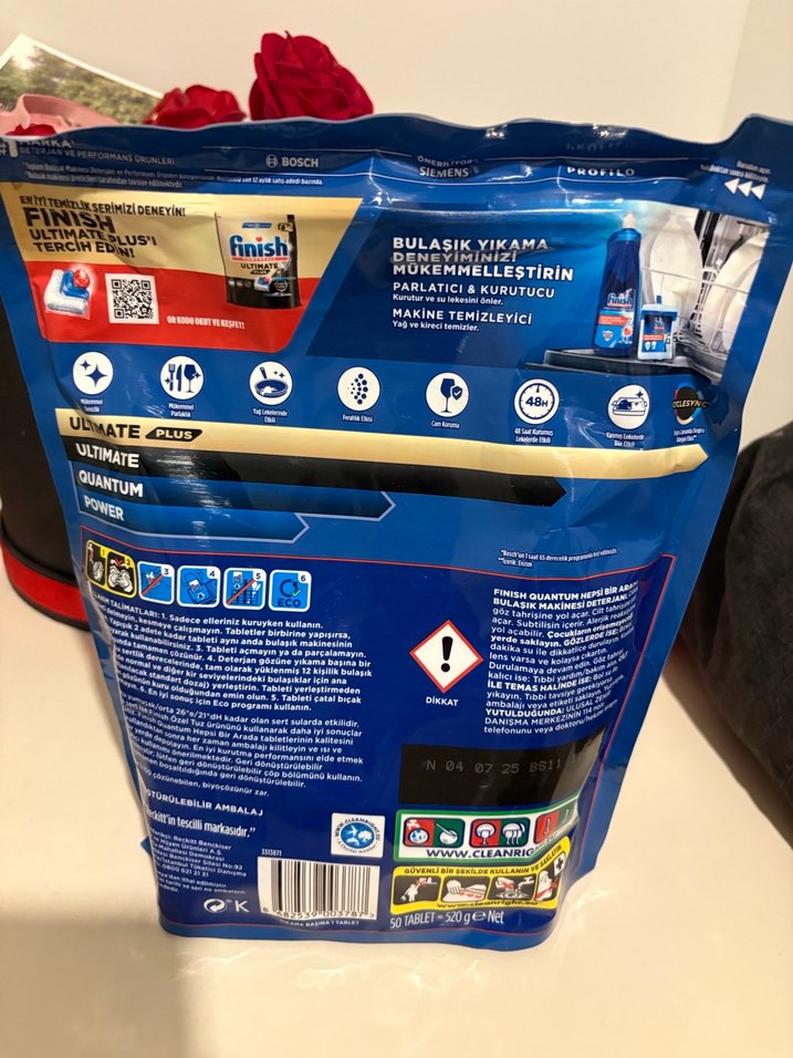 Finish Quantum Parlak Mavi tablet 50'li - Görsel 2