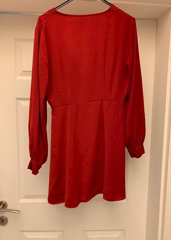 Kırmızı Midi Kadın Elbise - Görsel 7