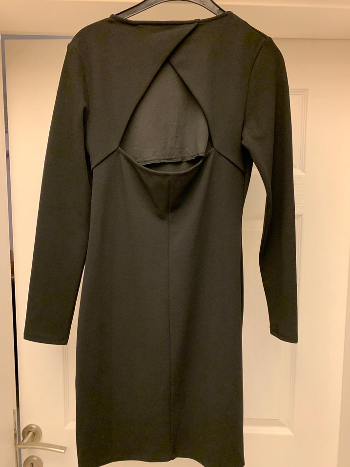 Siyah Kadın Midi Triko Elbise - Görsel 4