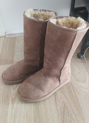 Ugg Vizon İçi Tüylü Süet Ugg Bot