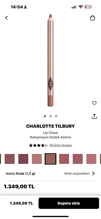  Beden Renk Charlotte Tilbury Icon Baby dudak kalemi