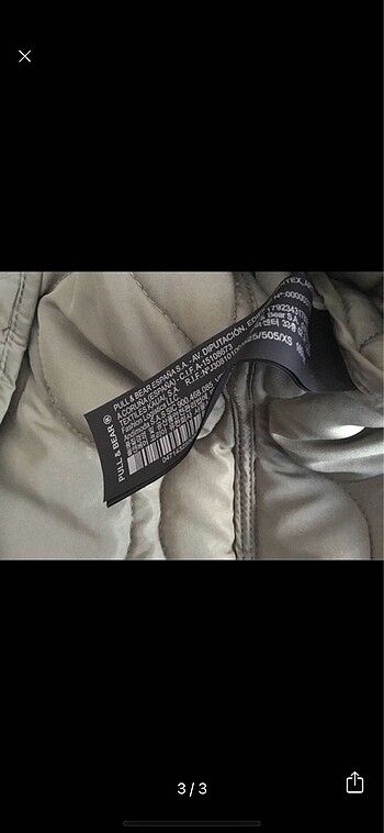 xs Beden Pull and bear kapitone mont