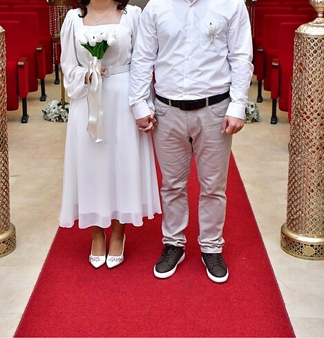 38 Beden Beyaz Nikah Elbisesi