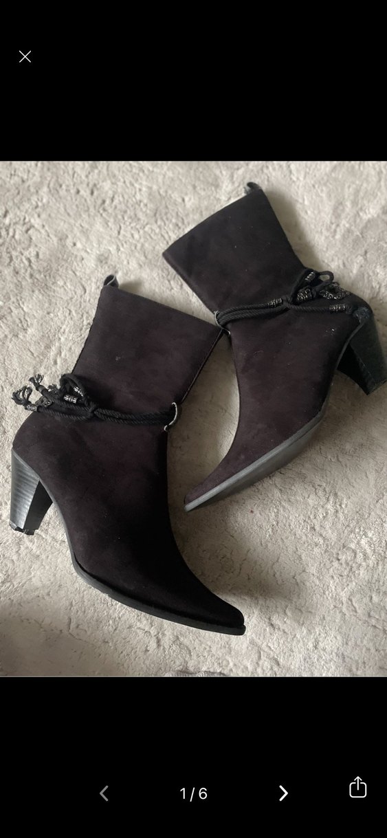 Koyu Kahverengi Süet Tokalı Topuklu Bot - Görsel 2