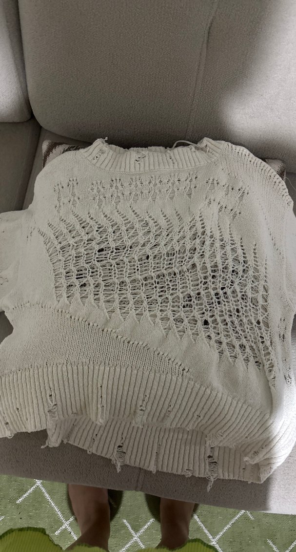 Bohem Tarz Beyaz zara Kadın Kazak - Görsel 2