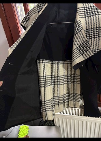 Siyah Ekose Desenli Uzun Kadın takım - Görsel 2