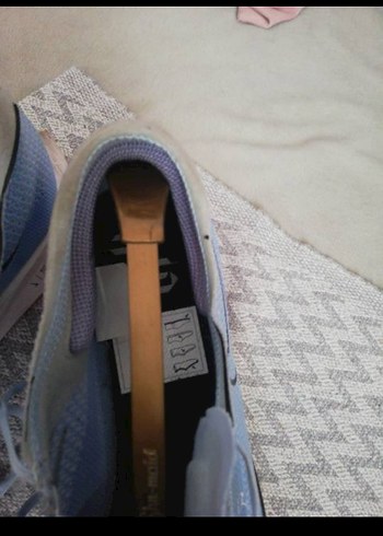 Mavi Gri Erkek Spor Ayakkabı Bağcıkları - Görsel 3