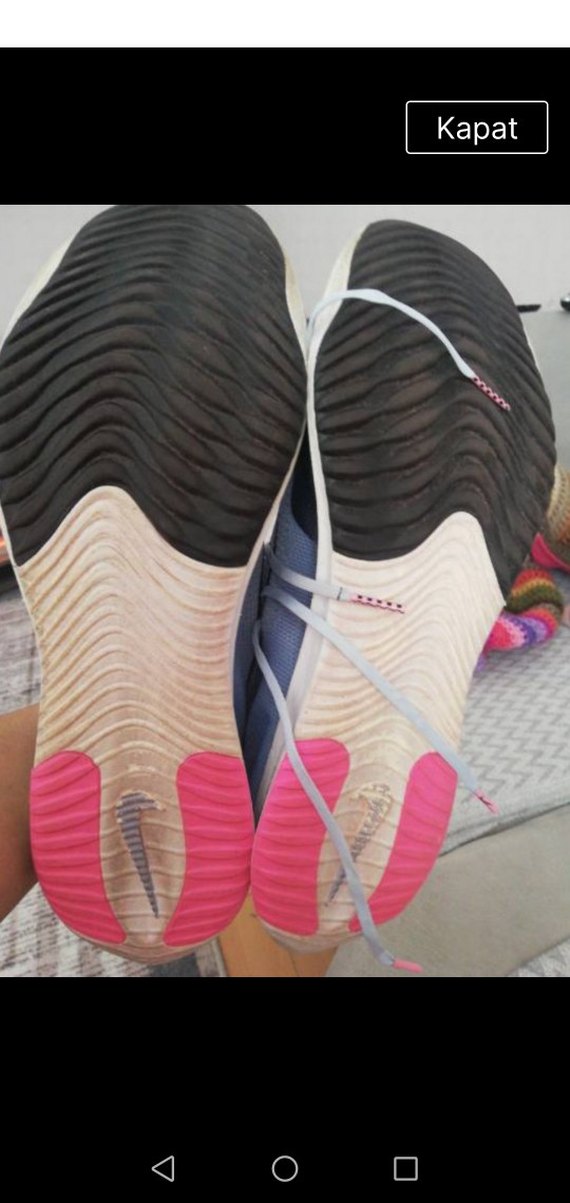 Mavi Gri Erkek Spor Ayakkabı Bağcıkları - Görsel 4