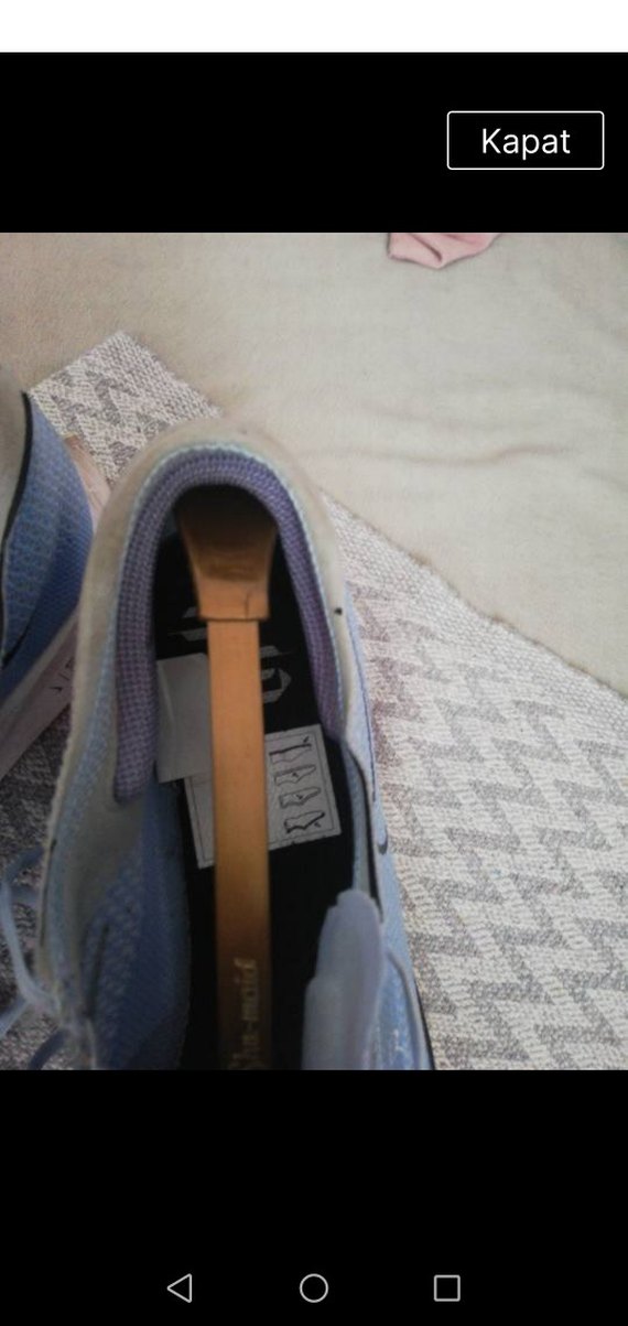 Mavi Gri Erkek Spor Ayakkabı Bağcıkları - Görsel 3