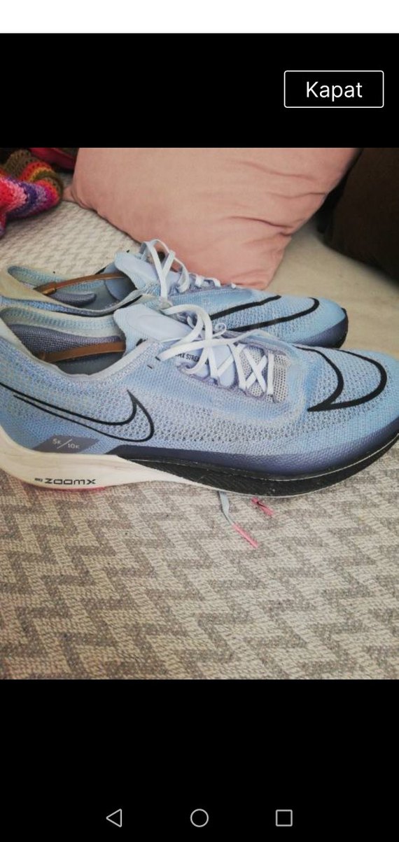 Mavi Gri Erkek Spor Ayakkabı Bağcıkları - Görsel 2