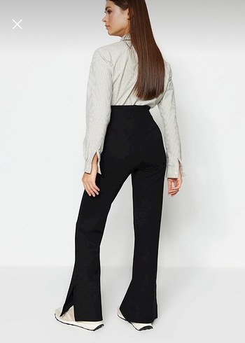 Yırtmaç paça Kadın Pantolon - Görsel 2