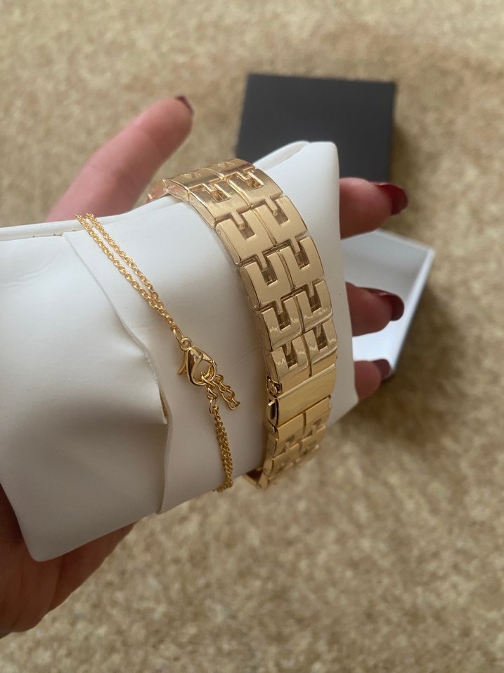 Altın renkli  Kadın Saat bileklik seti - Görsel 3