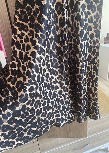 Leopar Desenli Uzun Kadın Etek - Görsel 3