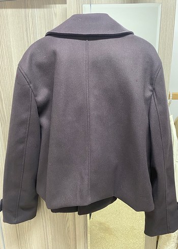 Düğmeli Kahverengi kısa kaban - Görsel 8