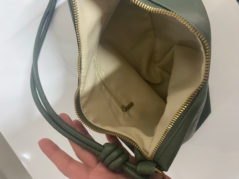 Koyu Yeşil Deri Kadın Çanta - Görsel 3