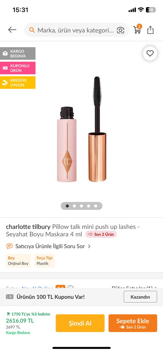 Charlotte tilbury seyeh boy mascara pillow talk - Görsel 4