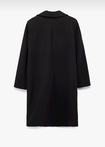 Siyah Çift Düğmeli Kaban - Görsel 2