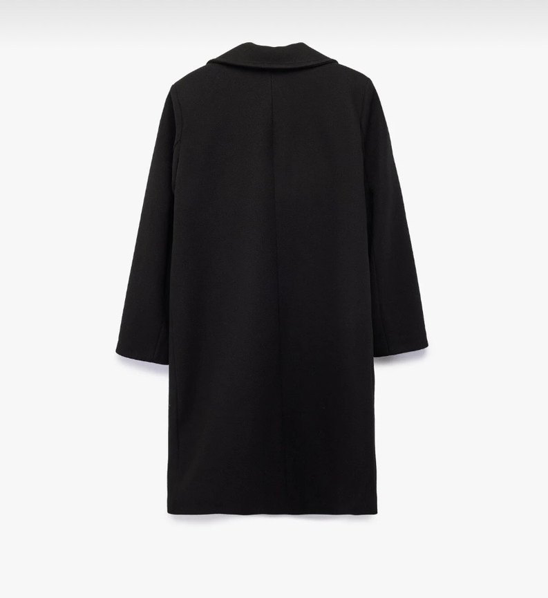 Siyah Çift Düğmeli Kaban - Görsel 2