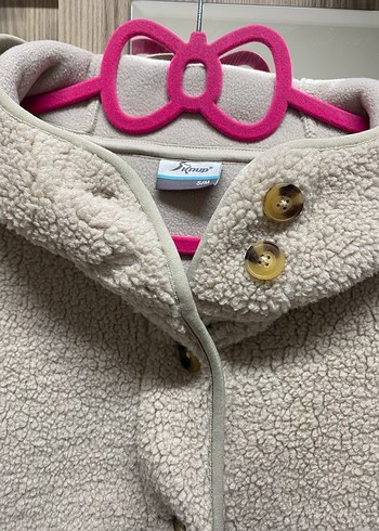 Gri Düğmeli  Polar Ceket - Görsel 3