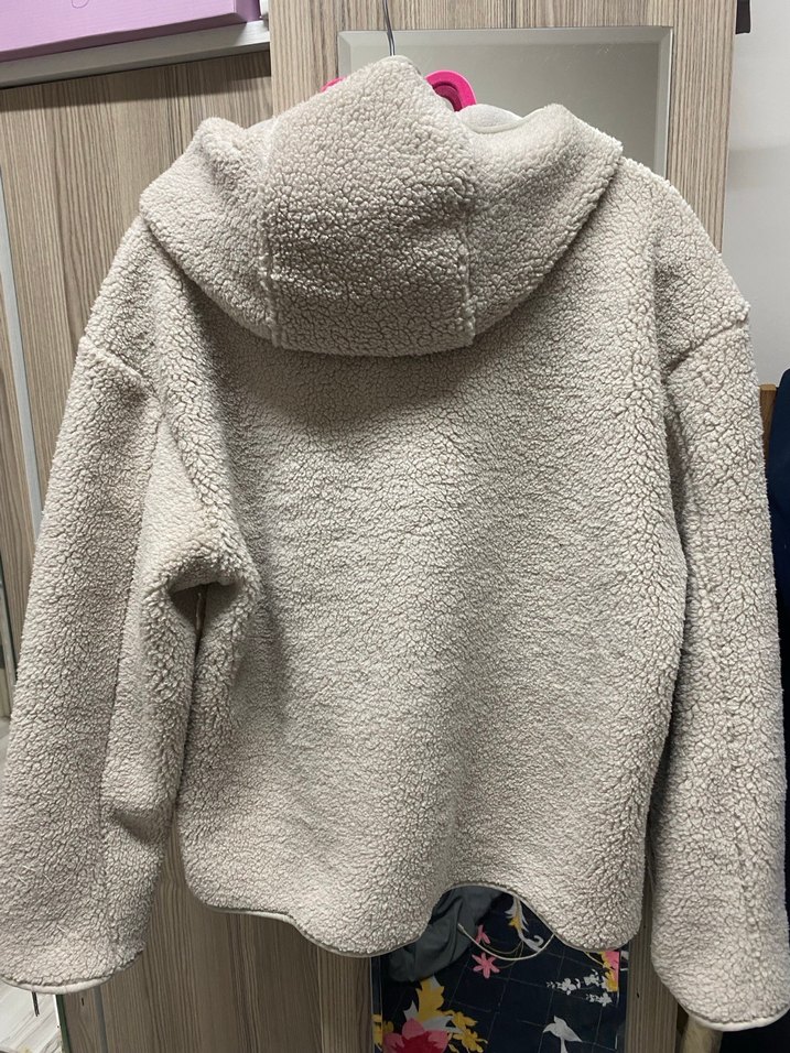 Gri Düğmeli  Polar Ceket - Görsel 2