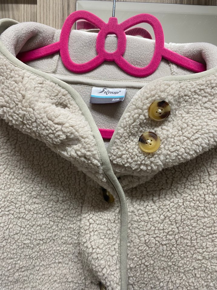 Gri Düğmeli  Polar Ceket - Görsel 3