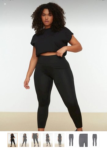 Siyah 4XL Spor Tayt Kadın