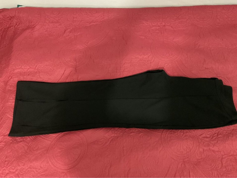 Siyah Büyük Beden Paçası Yırtmaçlı Siyah Pantolon - Görsel 2