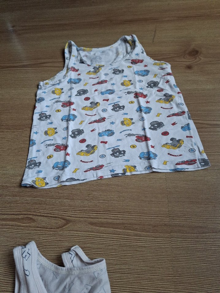 Beyaz Çocuk Atlet ve Tişört Seti - Görsel 3