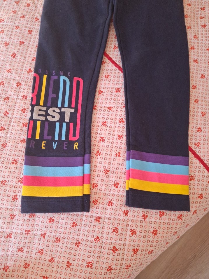 Renkli Baskılı Kız Tayt - Görsel 2