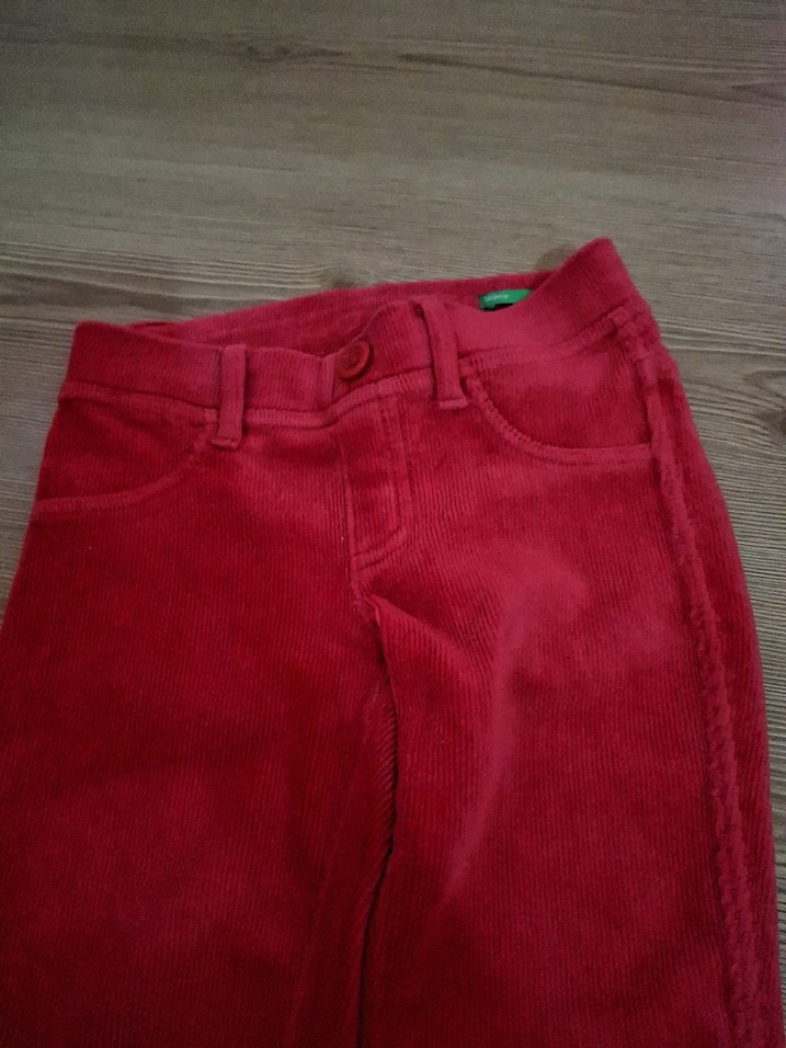 Kız Çocuk Kırmızı Dar Kesim Tayt - Görsel 3