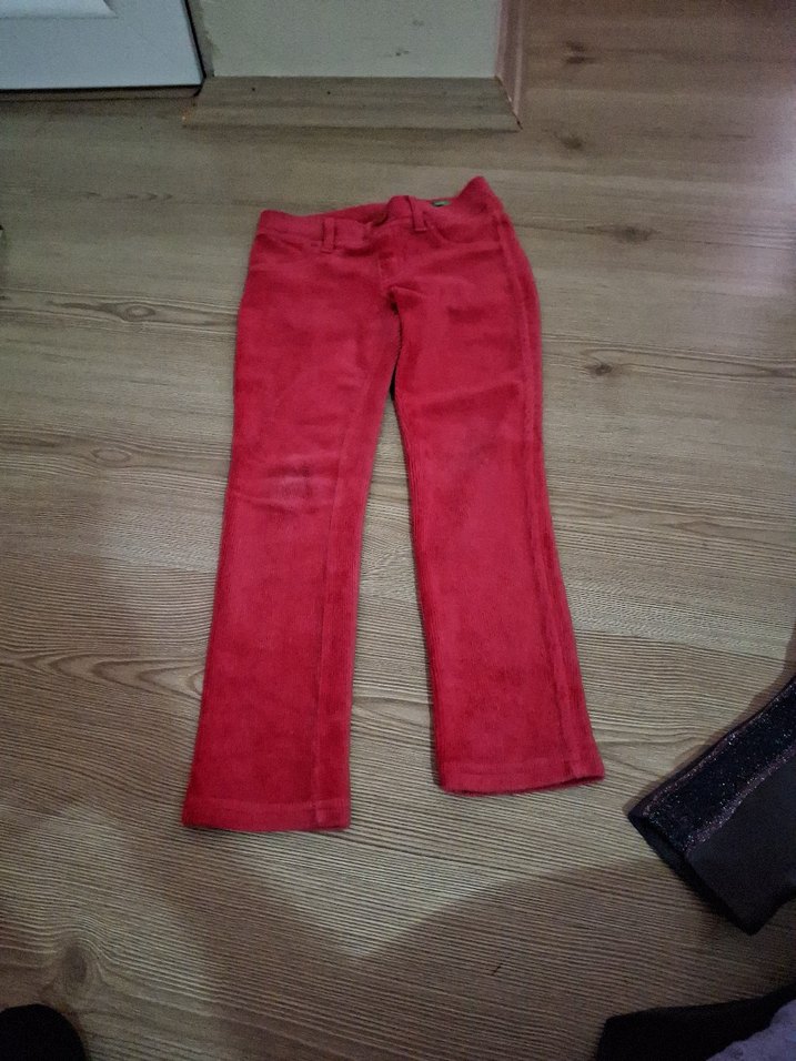 Kız Çocuk Kırmızı Dar Kesim Tayt - Görsel 2