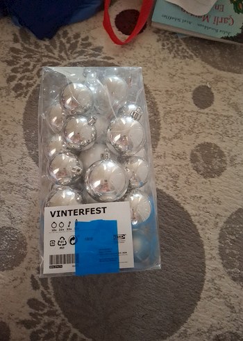 VINTERFEST Beyaz Gümüş Yılbaşı Süs Topları