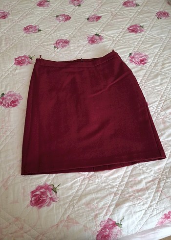 Bordo Midi Kadın Etek